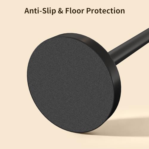 YUMORE Matte Black Toilet Paper Holder Stand with Weighted Base, Easy Assembly