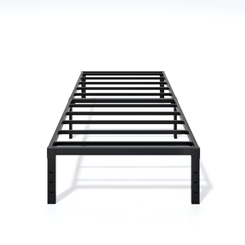 LUMUNANCE Twin Metal Bed Frame 14 Inch Platform Bed with Underbed Storage - No Box Spring Needed