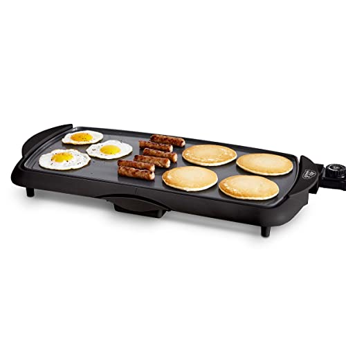 GreenLife 20-Inch Extra Large Electric Griddle - Graphite Black Nonstick Cooking Surface