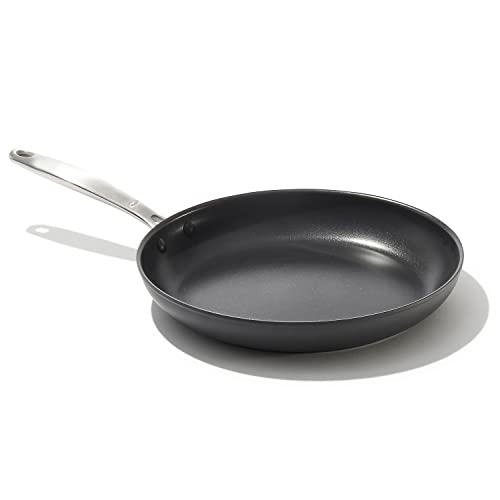 OXO 12-Inch Black Ceramic Nonstick Frying Pan Skillet with Stainless Steel Handle