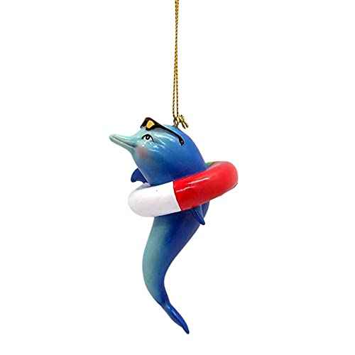 Swimming Dolphin Christmas Ornament, Holiday D?cor, Nautical Theme, 3.75 Inches