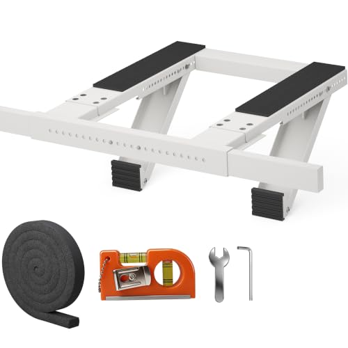No-Drilling Window Air Conditioner Support Bracket - White, Fits 17-41" Windows