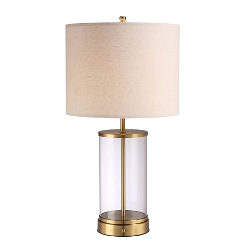 Antique Brass 24-Inch Battery-Powered Cordless Table Lamp with Touch Dimmer