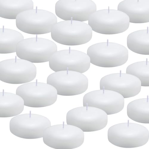 Floating Candles Set of 48 - 3 Inch White Tealight Candles for Weddings & Decor