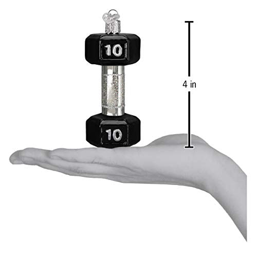 Old World Christmas Dumbbell Glass Ornament for Tree – Variation: Dumbbell