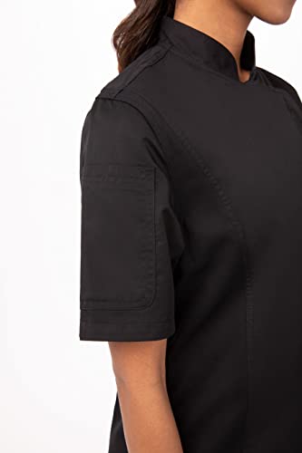 Women's Springfield Chef Coat - Medium Black | Professional Kitchen Uniform