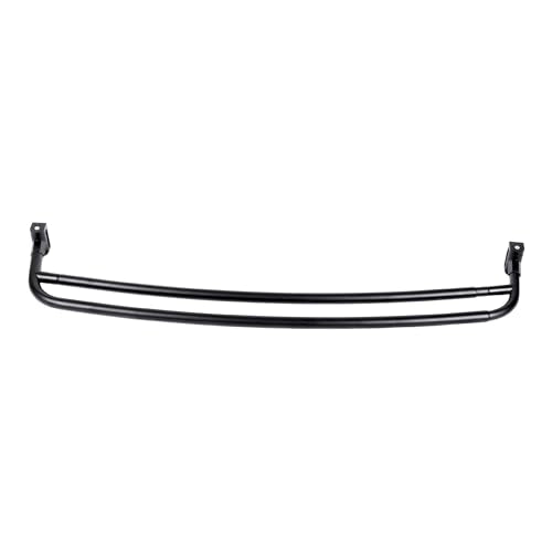 JS Jackson Supplies Double Curved Shower Rod Black - Adjustable Metal Bath Divider