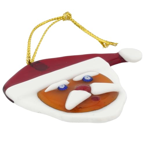 Murano Glass Santa Claus Christmas Ornament - Handmade Italian Holiday Decor