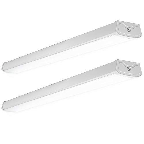 Sunco 2 Pack 4ft LED Shop Lights - Linkable Wraparound Commercial Fixtures - 40W (300W Equivalent) - Variation 2