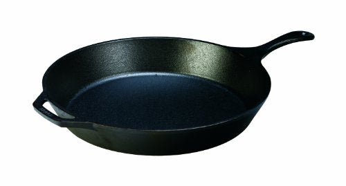 15-Inch Pre-Seasoned Cast Iron Skillet with Easy-Grip Handle - Versatile Cooking Pan