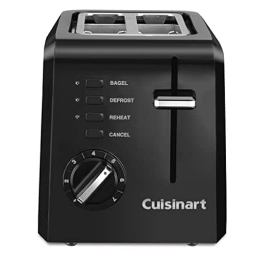 Cuisinart Black 2-Slice Compact Toaster with 7 Shade Settings
