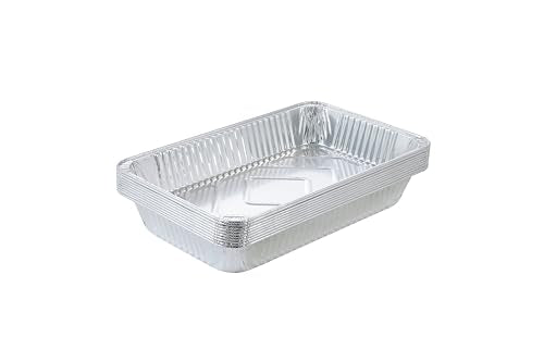 20 Pack Large Disposable Aluminum Roasting & Baking Pans 21x13 Inch Full Size