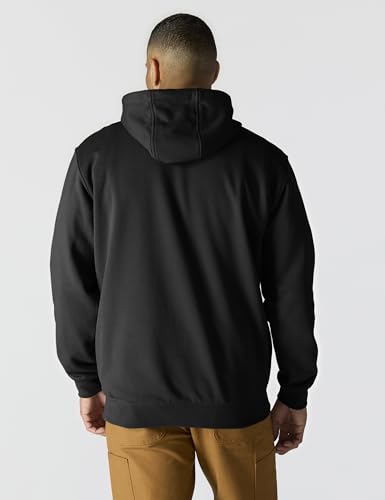 Carhartt Men's Logo Sweatshirt Black Large - Iconic Workwear Hoodie