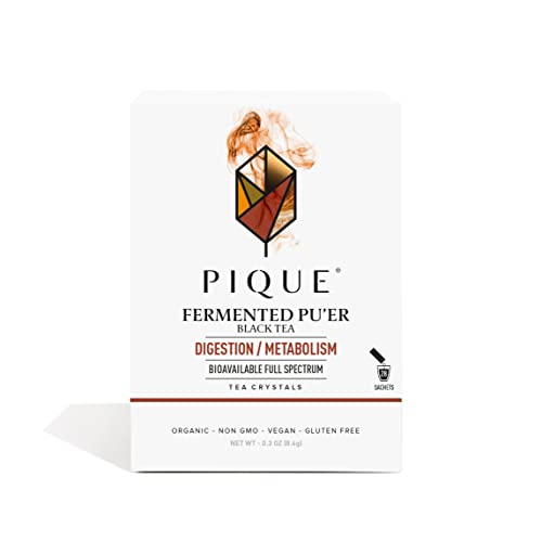 Organic Fermented Black Pu'er Tea - Support Digestion & Metabolism - 28 Single Servings - Variation of Pu'erh / 28 Count