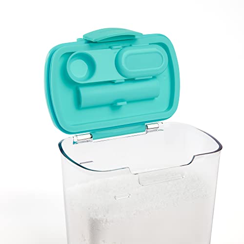 Turquoise 6-Piece Baking Ingredient Storage Canister Set with Accessories