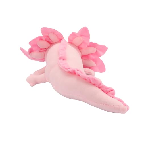 Pink Realistic Axolotl Plush Toy 17.7", Adorable Soft Salamander Stuffed Animal, Ultra-Soft Hugging Plushies Pillow, Ideal Gift for Kids, Girls, Boys, Birthday Holiday Christmas