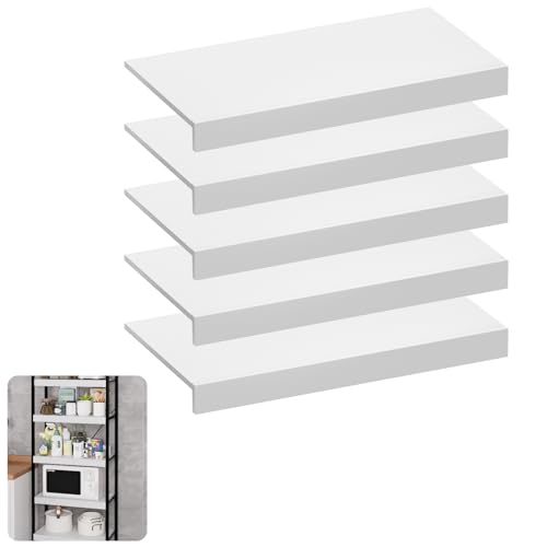 VOYALUYA 5 Pack Wood Wire Shelf Covers 24 x 12 Inch for Pantry & Shelving
