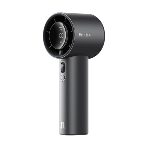 JISULIFE Portable Handheld Fan Pro 2026 - Dark Gray, 40Hrs Battery, 9600 RPM