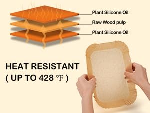 VITAPREP 100 Pcs Air Fryer Parchment Paper Liners, 8.6x5.5 Inch Pre-Cut Disposable Sheets for Dual Basket Models DZ201/DZ401/DZ071 - Non-Stick, Unbleached, Safe for Frying, Baking, Roasting