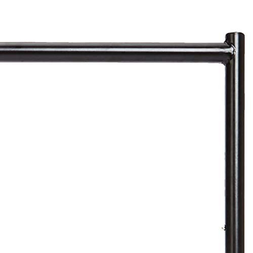 Heavy Duty Portable Garment Rack 1.82 x 1.52 m (72 x 60 inches) Black - Rolling Clothes Organizer for Home & Retail