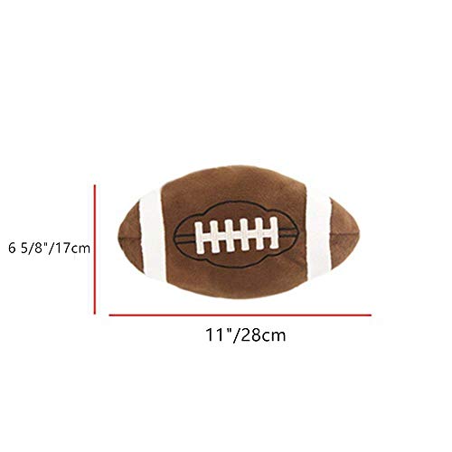 11 inch Football Plush Pillow Fluffy Stuffed Throw Pillows Football Sports Ball Pillow Soft Durable Sports Toy Sofa Room Decoration