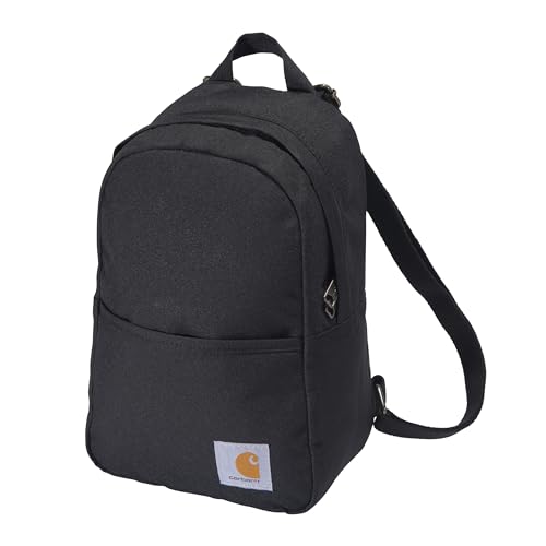 Carhartt Mini Backpack for School Black - Durable Water-Resistant 7.5x11.5 Inches