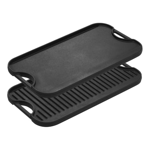 Lodge Reversible Cast Iron Grill and Griddle 20x10.5 Inch, PFOA-Free