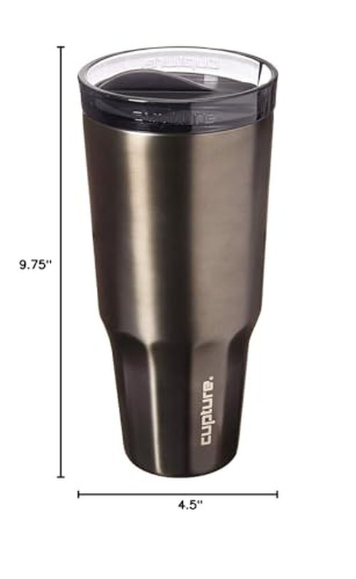 Cupture Travel 32 oz Vacuum Insulated Stainless Steel Tumbler Cup (Titanium Grey)