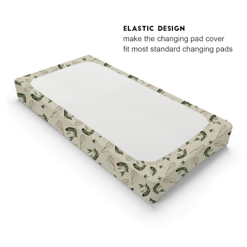 Vintage Bass Fishing Baby Changing Pad Covers for Boy Girl 32''x16'' Lake Fish Fitted Diaper Change Table Pad Sheets Neutral Fishing Lovers Gift Comfort Soft Breathable Baby Changing Table Mats