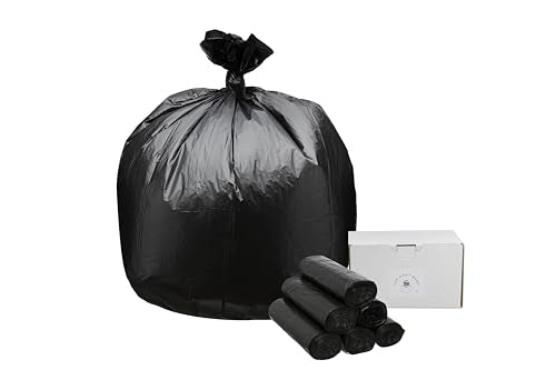 40 Gallon Heavy Duty Black Trash Bags 45 Gal Can Liners Bulk 150 Count