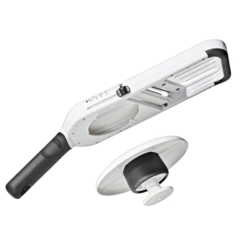 Handheld Mandoline Slicer with 5 Adjustable Blade Settings - Compact Kitchen Tool
