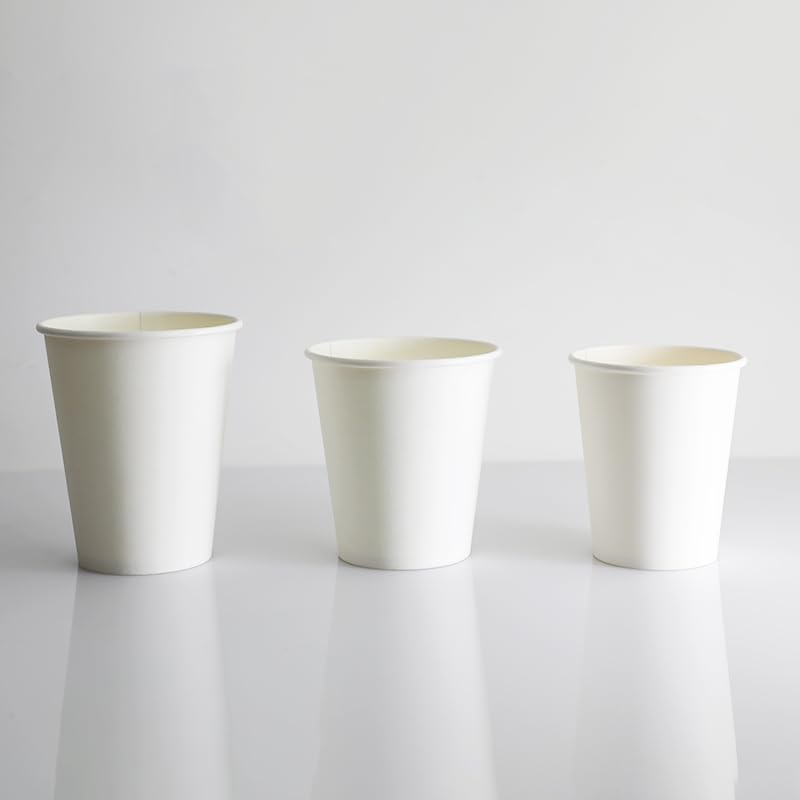 Amazon Basics 8 fl oz Disposable Paper Cups for Hot & Cold Beverages, 1000 Count