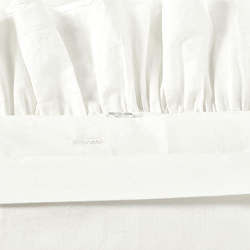Lush Decor Reyna Ruffle Cotton Duvet Cover Set Twin XL - White Bedding