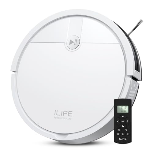 Medium ILIFE V2 Robot Vacuum Cleaner for Pet Hair & Hard Floors - Tangle-Free Suction