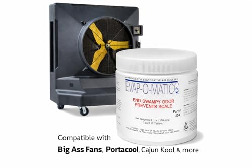 EVAP-O-MATIC Swamp Cooler Tablets - 12 Drop-In Cleaner & Odor Preventer