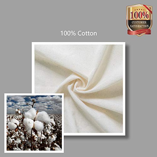 Medium Beige Cotton Tote Bags 48 Pack - Reusable Grocery & Gift Bags