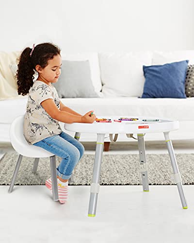 Toddler Activity Chairs Set of 2 - White Metal Child Chairs with Detachable Legs