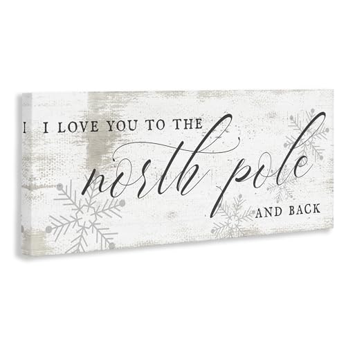 North Pole Love Wall Art Canvas 20x48 Inches Holiday Decor