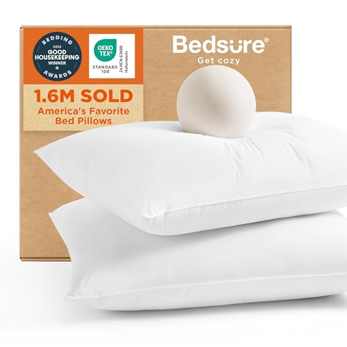 Bedsure King Size Pillow Set of 2 - Soft Cloud-Like Comfort, Hotel Quality, 19x34 Inches, Variation: Soft / King 2-Pack