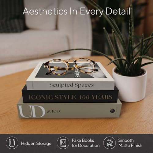 Decorative Faux Books Set of 3 with Hidden Storage - Modern Home Decor