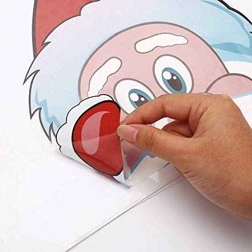 CCINEE Christmas Window Clings, Xmas Window Sticker Snowflakes Santa Claus Reindeer Decals for Holiday Decoration,208PCS
