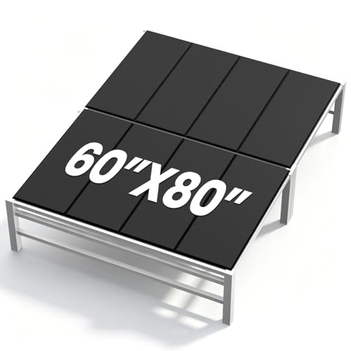 60x80 Inch Queen Size Folding Bunkie Board - Black Mattress Support