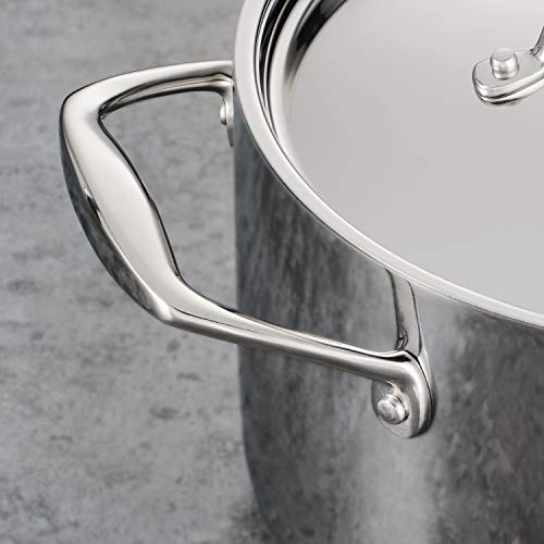 8-Quart Tri-Ply Clad Stainless Steel Stock Pot - Suitable for All Cooktops - Variation of STOCK POT / 8-Quart