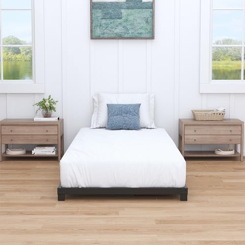 Nailsong 4 Inch Twin Low Profile Bed Frame - Platform Bed, No Box Spring Needed