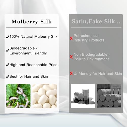 ZIMASILK Queen 20x30 Beige Mulberry Silk Pillowcase for Hair & Skin - Double Sided, 19 Momme Grade 6A