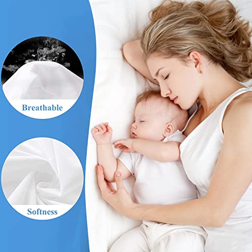 Softhour 2 Pack Twin Waterproof Mattress Protectors - Breathable Deep Pocket Fit