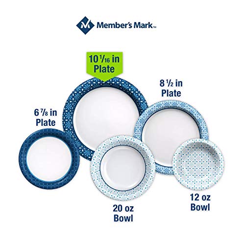 Member Mark 10-Inch Disposable Dinner Paper Plates - 204 Count, Microwave & Grease Resistant