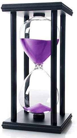 60-Minute Wood Sand Timer Hourglass | Bellaware White Decorative Timer