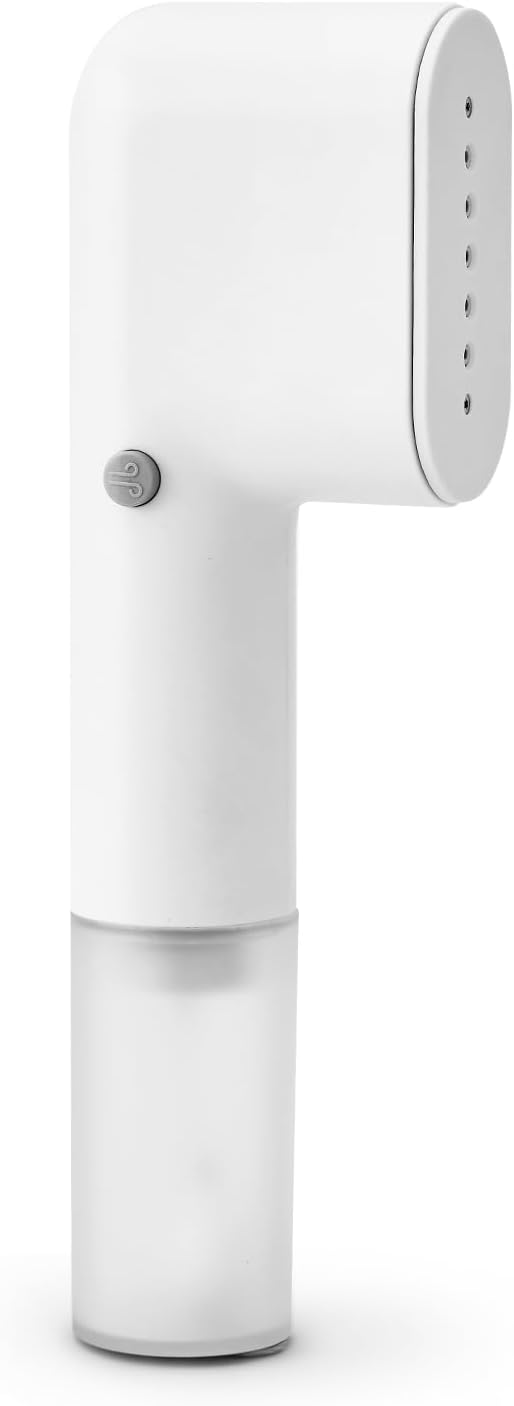 Olayks Handheld Steamer - Portable 2-in-1 Garment & Fabric Wrinkle Remover | Travel Mini Iron, 15S Heat Up, White