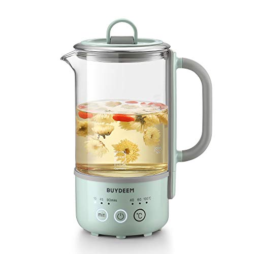 BUYDEEM K313 Travel Electric Kettle with Glass & Stainless Steel, 0.6L, Green